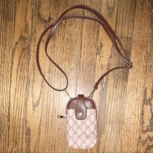 Designer Brown Leather Phone Holster